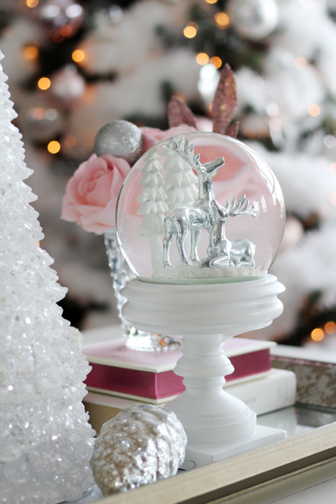 White snow globe - Glam Christmas home decor