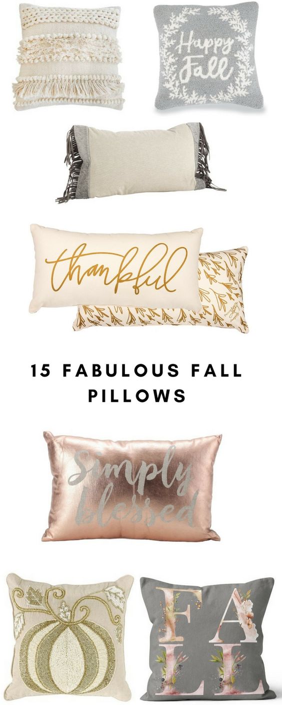 15 fabulous fall pillows - fall home decor - pumpkin home decor 