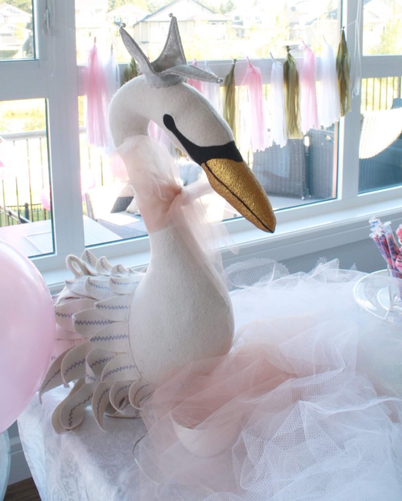 Kids Birthday Party Inspiration - Girls Birthday Party Ideas - Swan princess birthday party faux taxidermy head