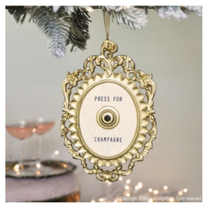 Champagne Lovers Gift Guide - Press for Champagne Christmas Tree Ornament