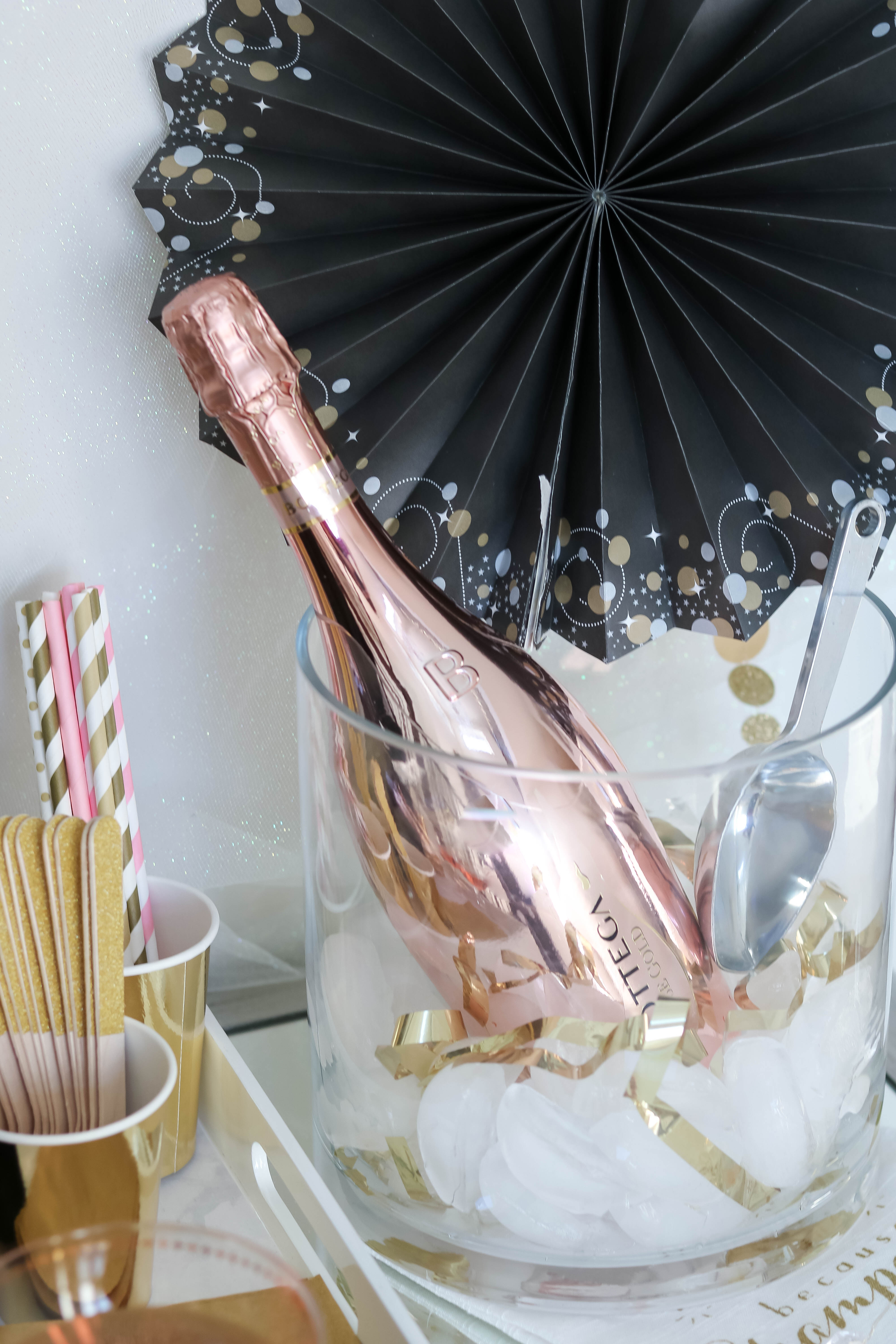 New Year's Eve Bar Cart Blog Hop • Champagne Bar Cart Styling Ideas on ...