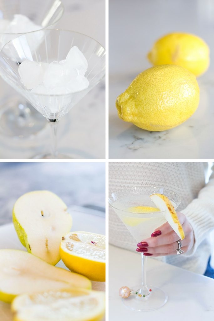 Pear-fect Lemon Peartini - Pear Vodka Martini Cocktail with Grey Goose La Poire Vodka and Barcard Limon - Festive Cocktail Ideas