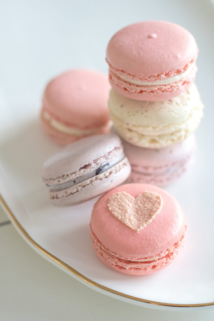 Pink heart macarons - luxe Mother's Day gifts - macaron dessert