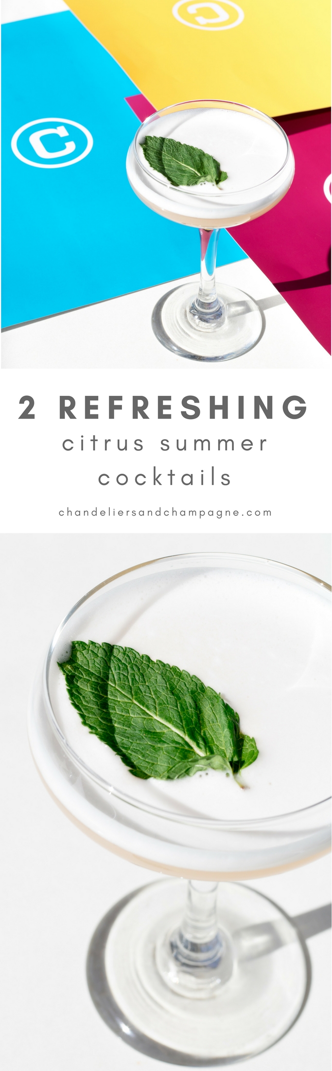 2 refreshing citrus summer cocktails - delicious patio drinks - summer cocktails with tequila, lime and mint 