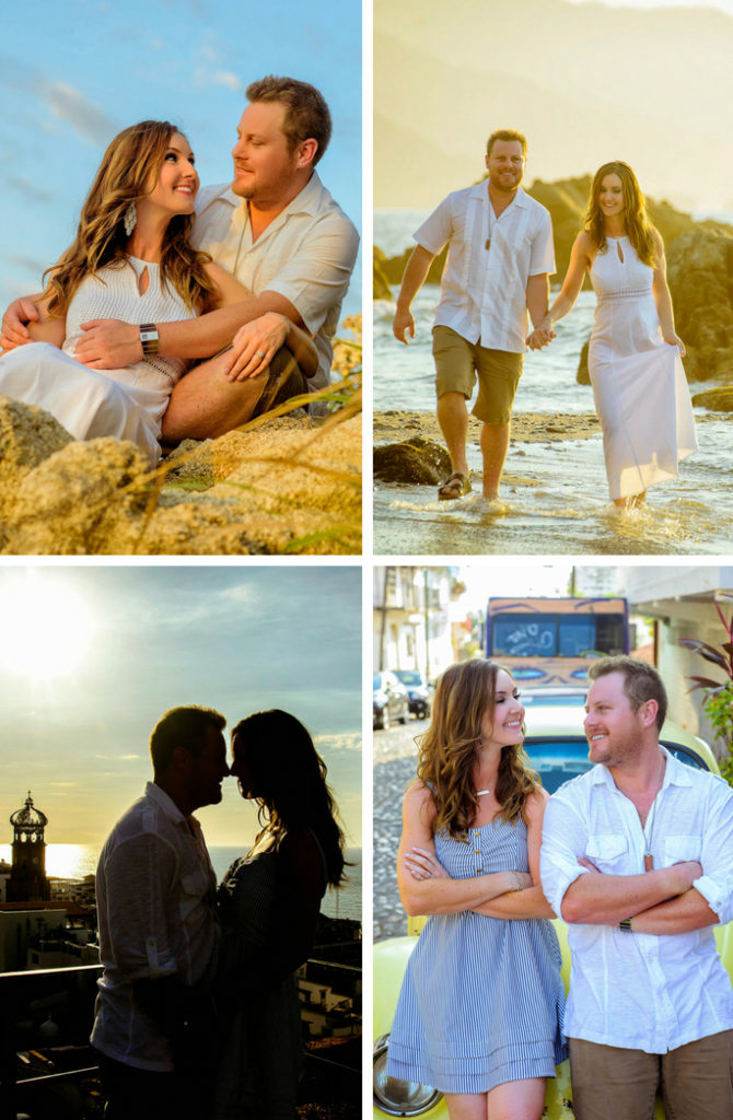 Puerto Vallarta city and beach engagement photos - Engagement photo ideas - Tropical wedding photos