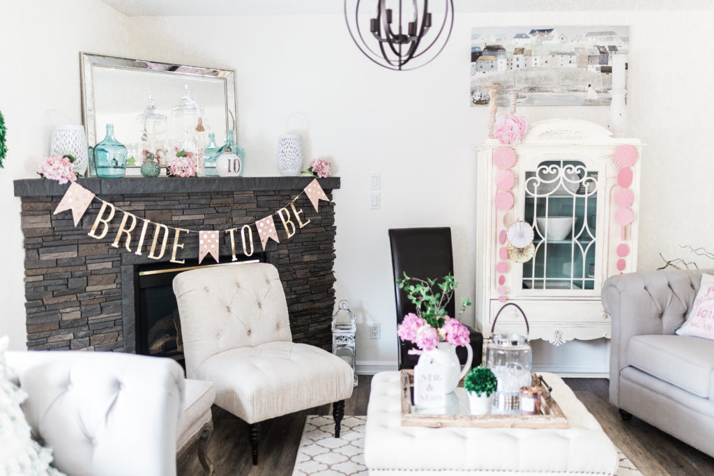 Bridal shower setup • Floral Bridal Shower • Gossip Girl Bridal Shower • 