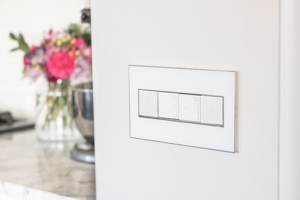 adorne Collection by Legrand touch switch and sofTap dimmer in my light bright kitchen - Enhancing your home with deluxe light switches and power outlets 