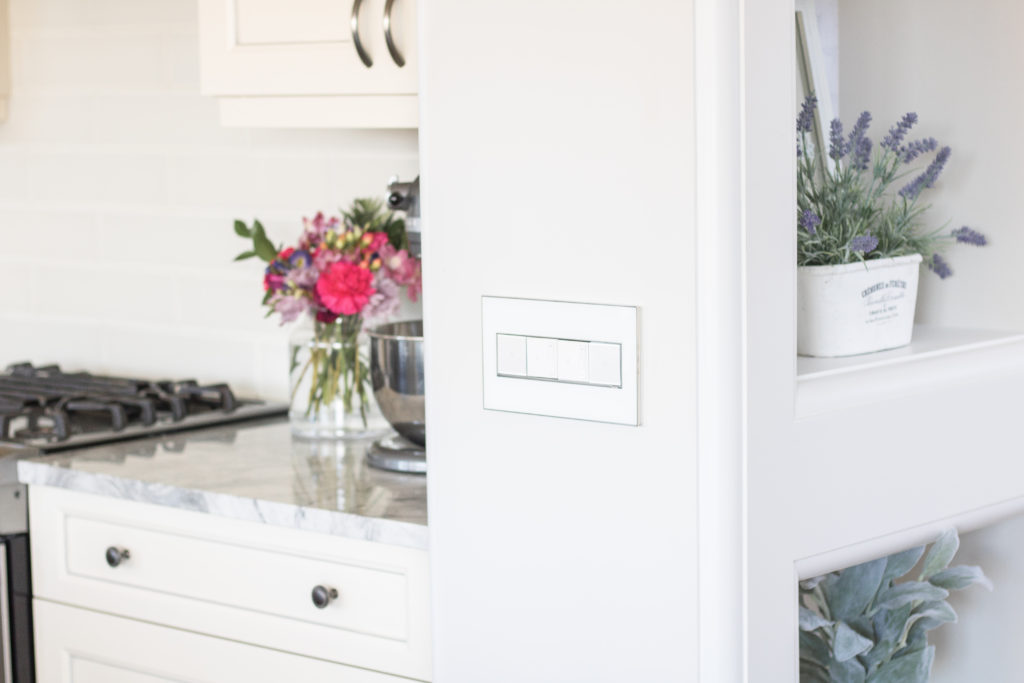 adorne Collection by Legrand touch switch and sofTap dimmer in my light bright kitchen - Enhancing your home with deluxe light switches and power outlets 