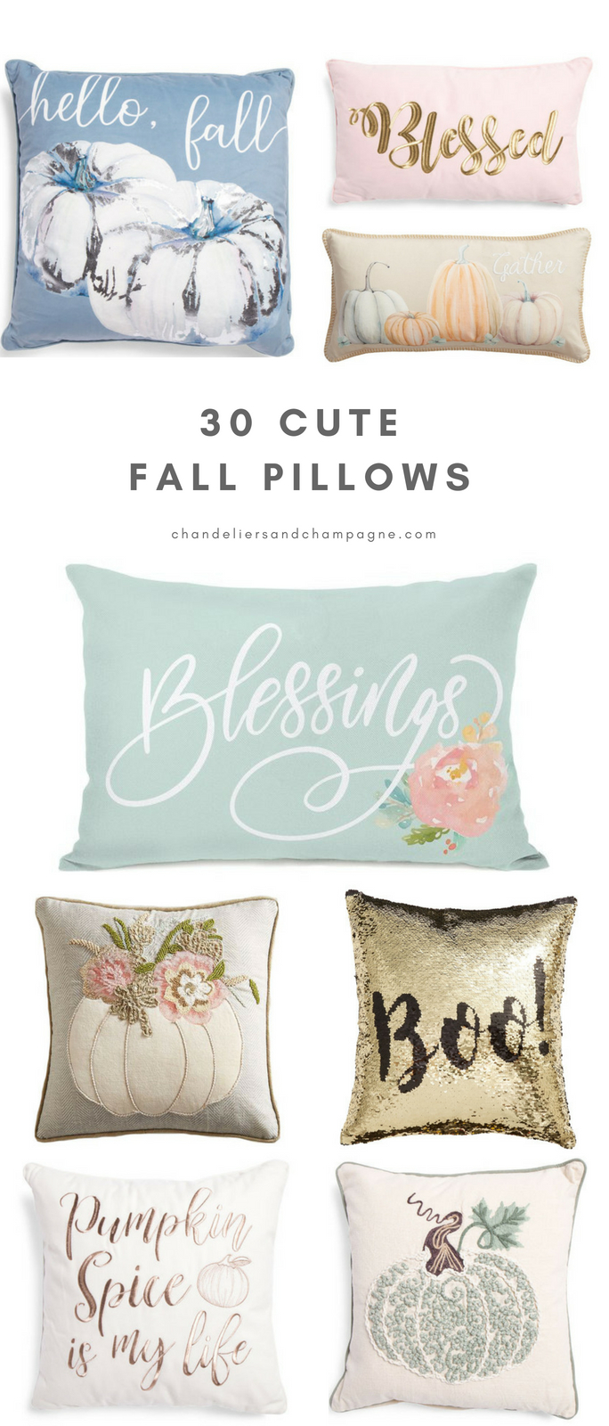 Cute fall pillows - 30 best fall pillows of 2018 - Decorating for Thanksgiving - Fall home decor - Thanksgiving home decor