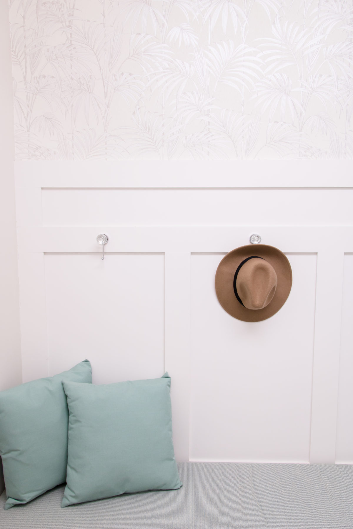 Bright White Mudroom Refresh - Chandeliers and Champagne