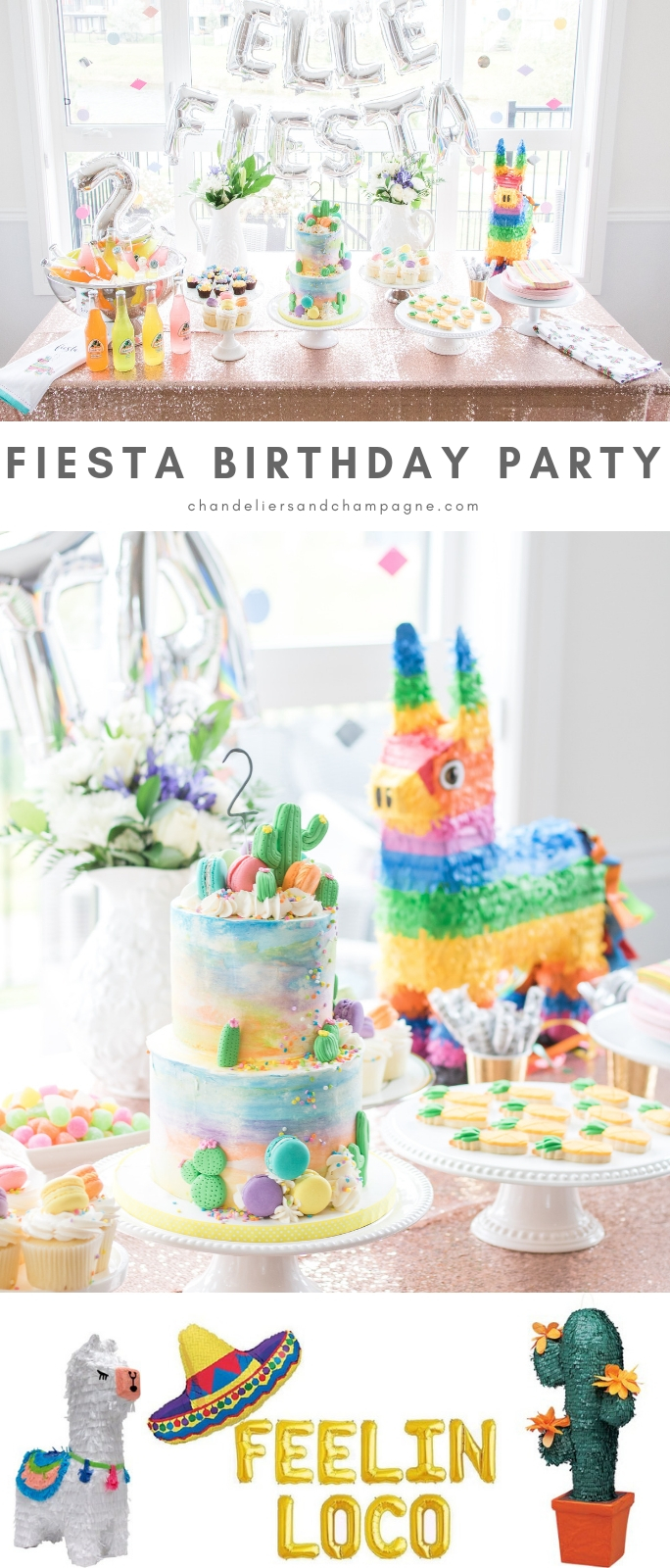 Fiesta Party Ideas - Fiesta-themed party - Fiesta Birthday Party Ideas - Desert birthday party ideas - Piñata ideas - Mexican inspired party ideas