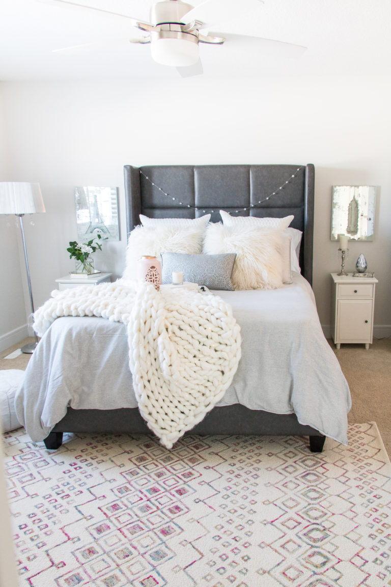 Our Bright and Cozy Master Bedroom - Chandeliers and Champagne