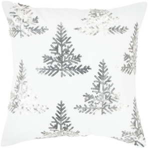 White and silver sequin Christmas tree pillow, 60 cute Christmas pillows, 60 cute holiday pillows, cute Christmas cushions