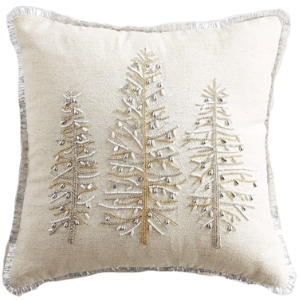 Silver sequin Christmas tree Pier 1 Imports pillow, 60 cute Christmas pillows, 60 cute holiday pillows, cute Christmas cushions
