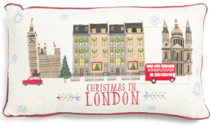 Christmas in London pillow, London Christmas pillow, City Christmas pillow, 60 cute Christmas pillows, 60 cute holiday pillows, cute Christmas cushions