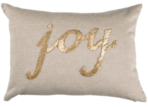 Gold joy Christmas pillow, gold joy holiday pillow, 60 cute Christmas pillows, 60 cute holiday pillows, cute Christmas cushions