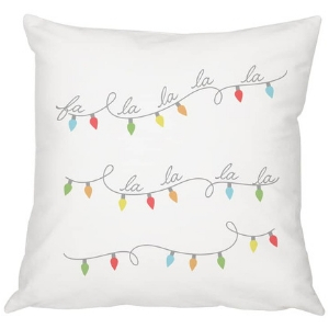 Falalala string lights Christmas pillow, falalala string lights holiday pillow, Christmas lights pillow, Christmas lights holiday pillow, 60 cute Christmas pillows, 60 cute holiday pillows