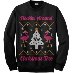 Flockin' Around the Christmas Tree Flamingo Christmas sweater • 30 Cute Ugly Christmas Sweaters For Women that Sleigh in 2018 • The Tackiest, Cutest Ugly Christmas Sweaters of 2018