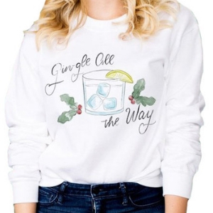 Gin-gle all the way Christmas sweater • 30 Cute Ugly Christmas Sweaters For Women that Sleigh in 2018 • The Tackiest, Cutest Ugly Christmas Sweaters of 2018