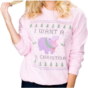 I want a hippo Christmas sweater • 30 Cute Ugly Christmas Sweaters For Women that Sleigh in 2018 • The Tackiest, Cutest Ugly Christmas Sweaters of 2018