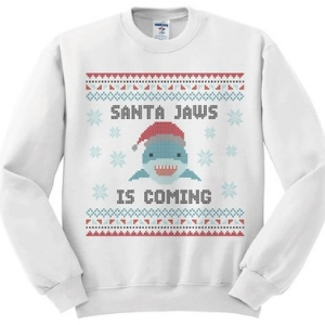 Santa Jaws Christmas sweater • 30 Cute Ugly Christmas Sweaters For Women that Sleigh in 2018 • The Tackiest, Cutest Ugly Christmas Sweaters of 2018
