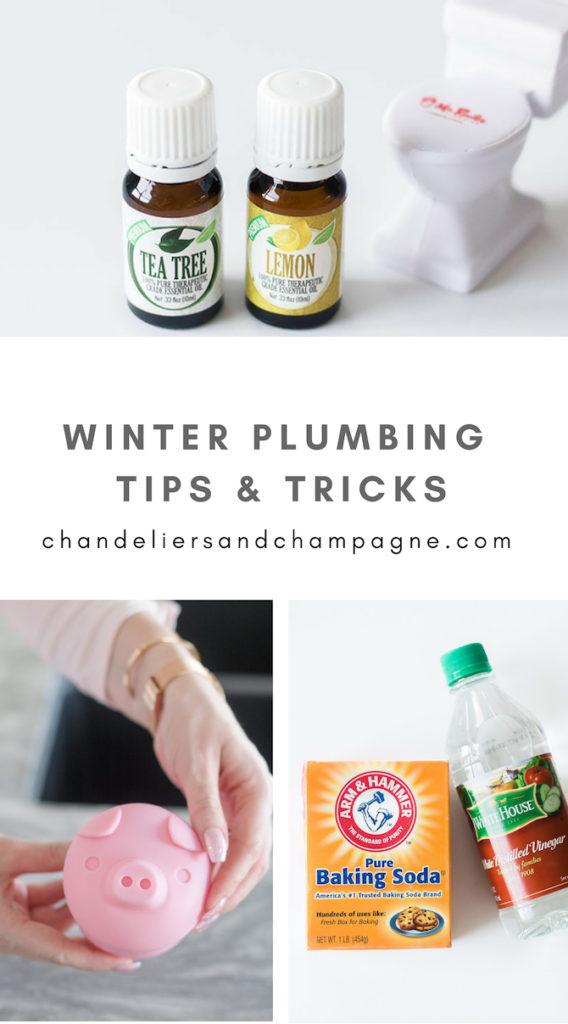 Winter plumbing tips and tricks: I'm sharing winter plumbing tips and tricks to keep your drains, toilets and garburators in order, and info on how to unclog them and prevent future issues. Baking soda and vinegar will be your best friends!