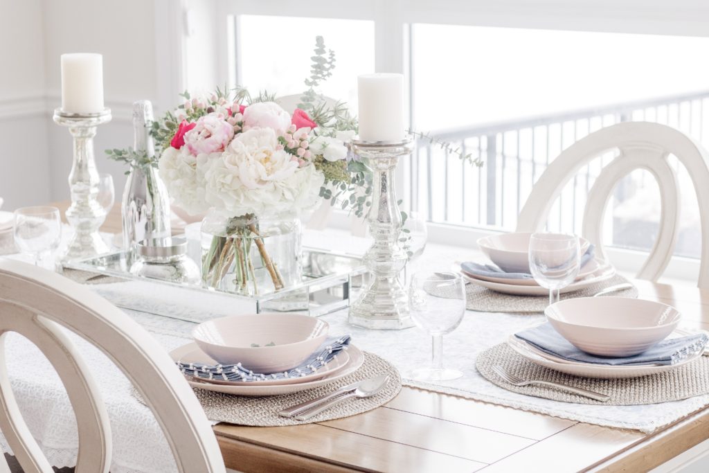 3 Easy Steps to Create a Blush Spring Table Setting - pink spring tablescape inspiration 