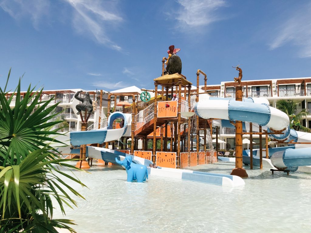 Waterpark at Ocean Riviera Paradise resort in Mexico - Ocean Riviera Paradise Mexico family vacation - Riviera Maya family-friendly resorts 