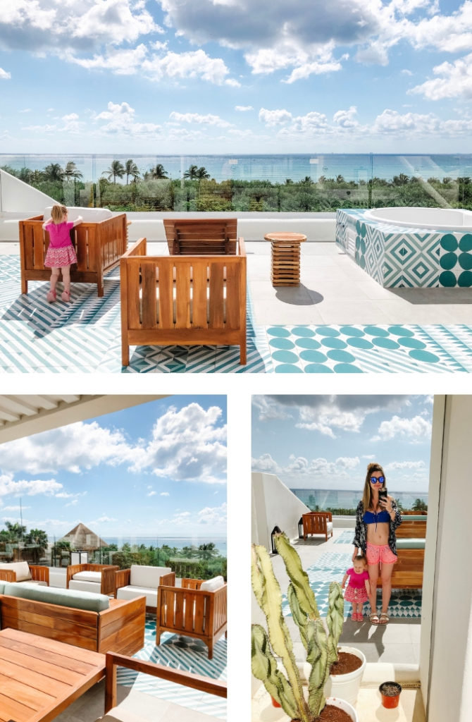 Ocean Riviera Paradise Mexico family vacation - Riviera Maya family-friendly resorts - Ocean Riviera Paradise Privilege rooftop patio