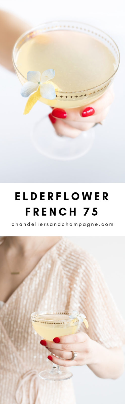 Elderflower French 75 Recipe • Gin Cocktail With Champagne, Fresh ...