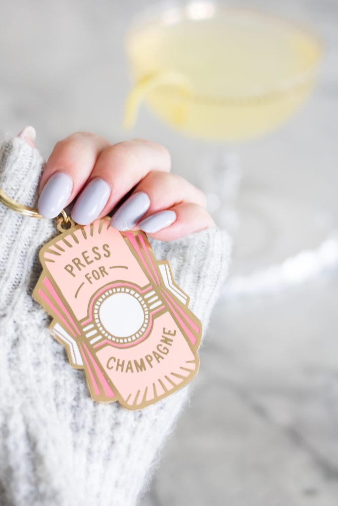 Pink Press for Champagne keychain