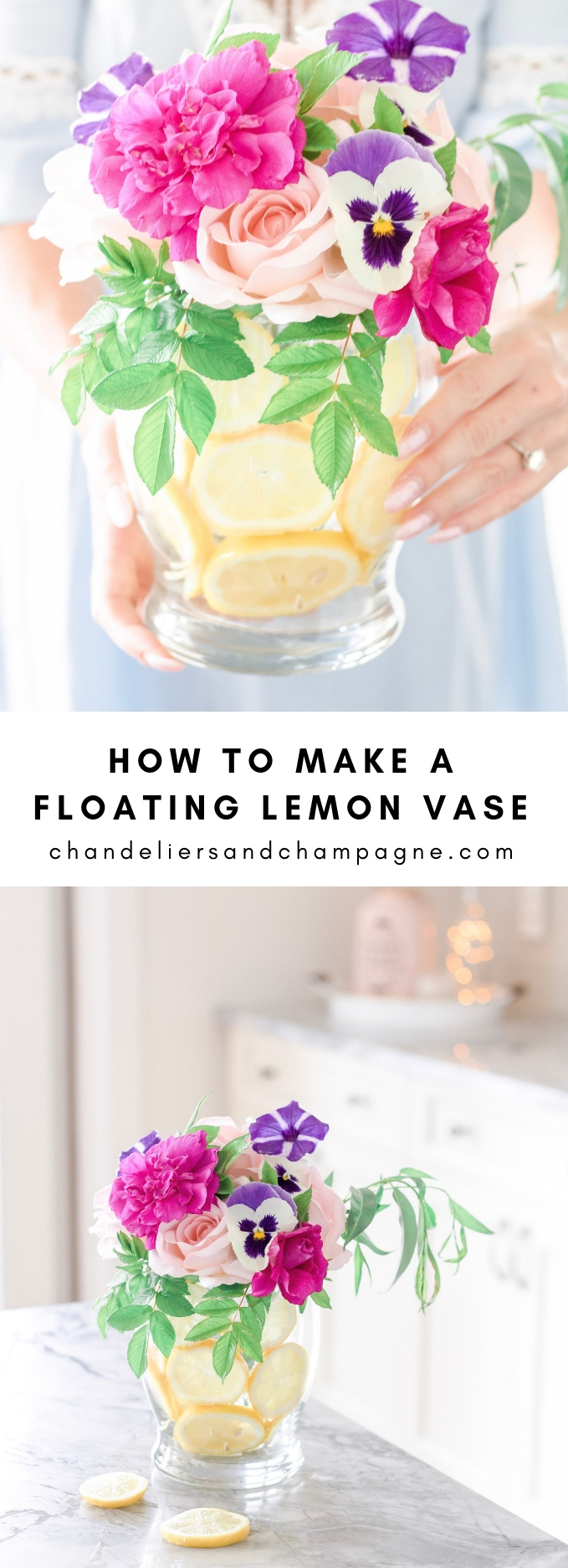 How to make a floating lemon vase - creating a floating citrus centrepiece