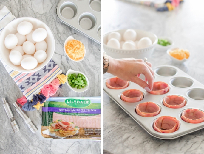 How to make Turkey Bacon Wrapped Breakfast Egg Cups
