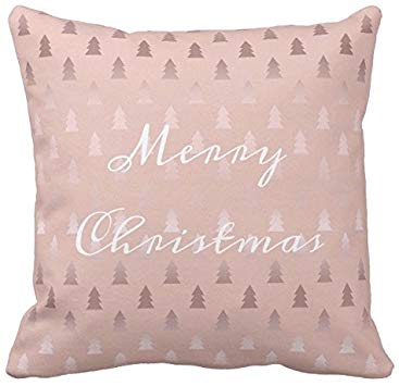 Blush merry christmas pillow