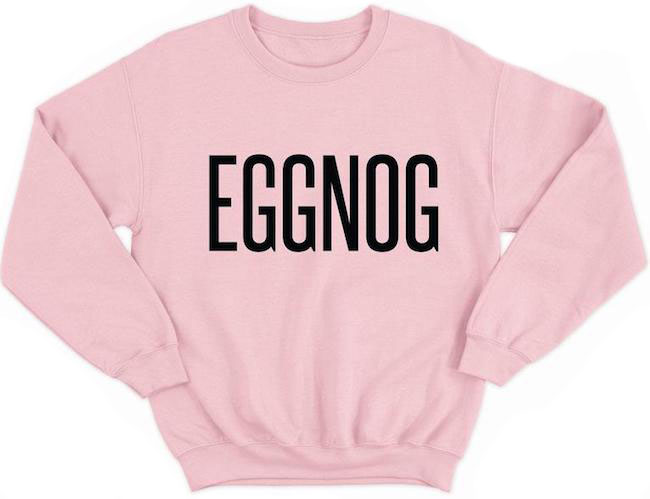 Eggnog pink women's Christmas sweater