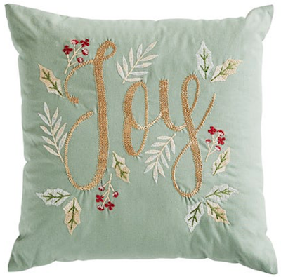 Cursive joy pillow 