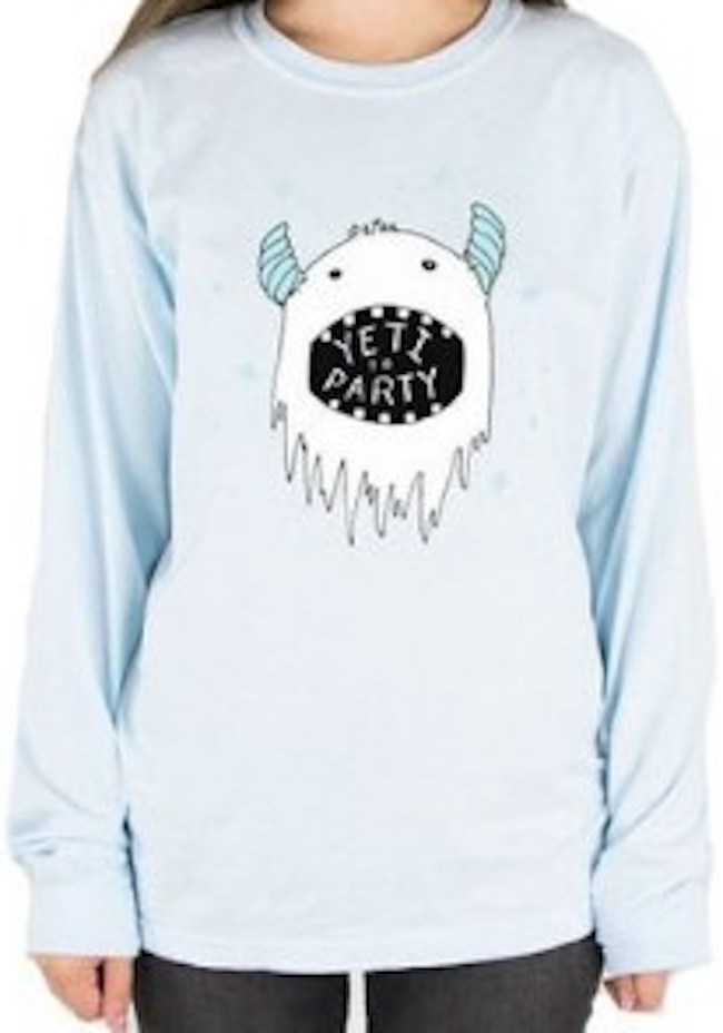 Yeti to party Christmas sweater