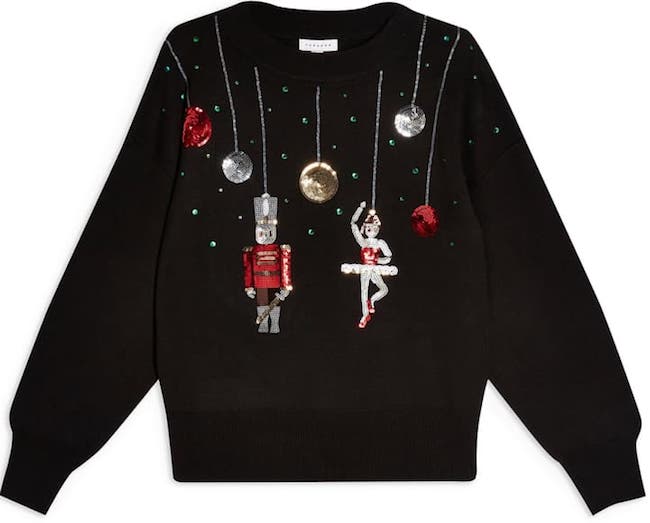 Bedazzled ornament Christmas sweater
