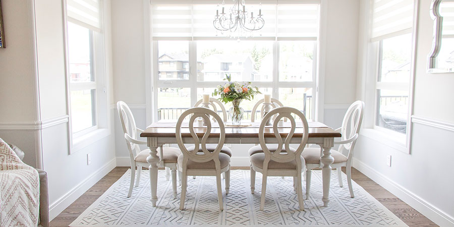 Adding Elegance to our Dining Room with A Textured Rug