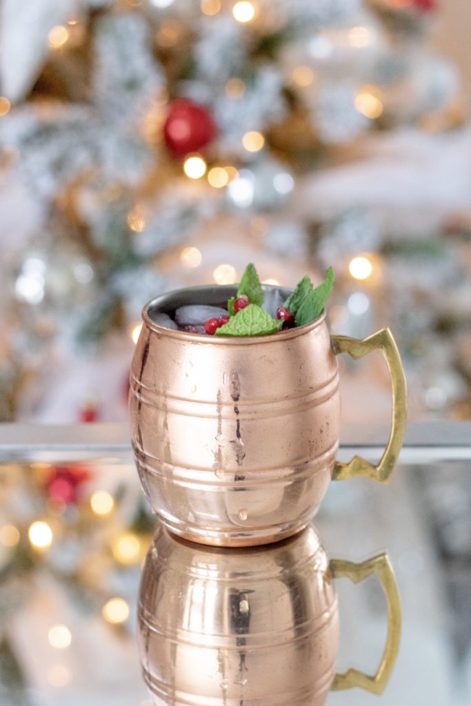Moscow Mule by Christmas tree