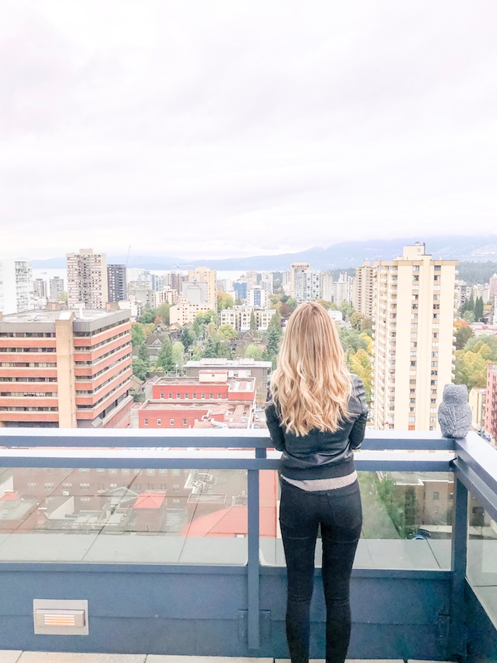 View from Sheraton Vancouver Wall Centre club lounge balcony