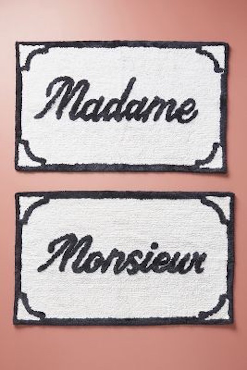 Madam and Monsieur bath mats