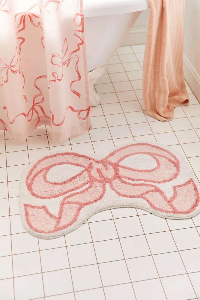 Pink Bow Bath Mat - 50 Cute Bath Mat 