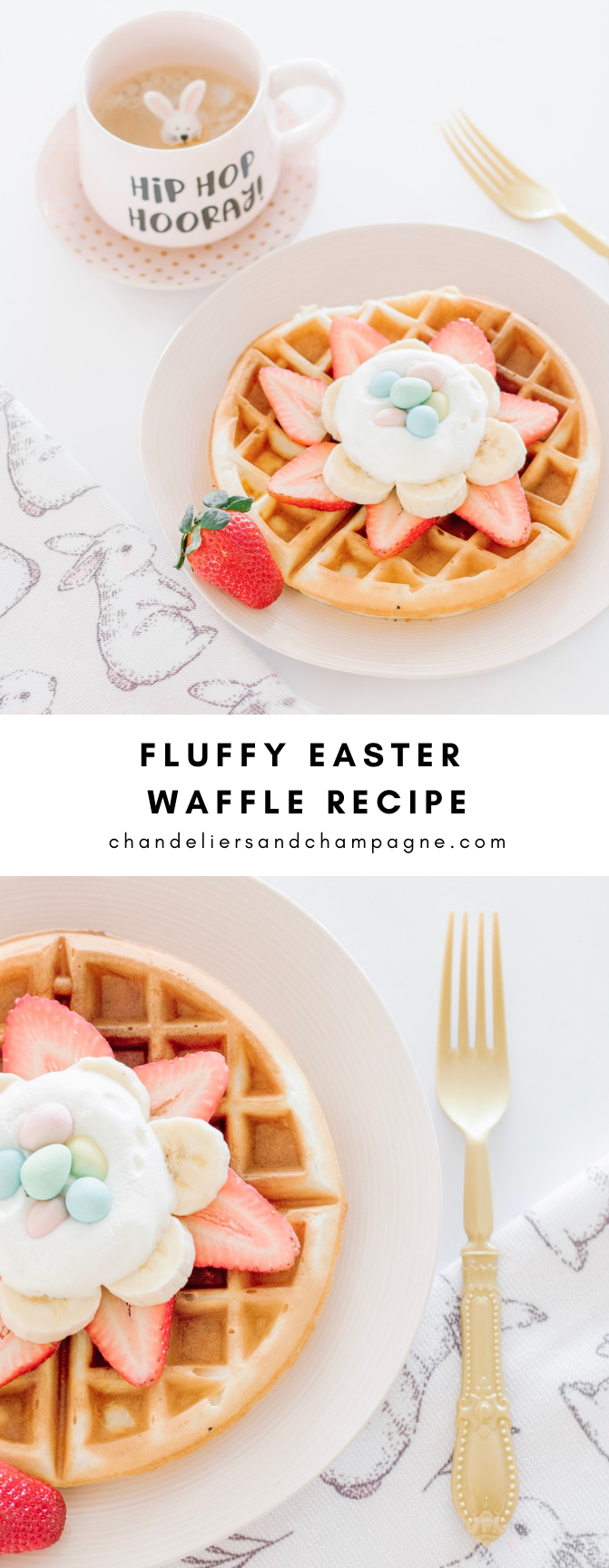 Fluffy crispy easter waffle recipe