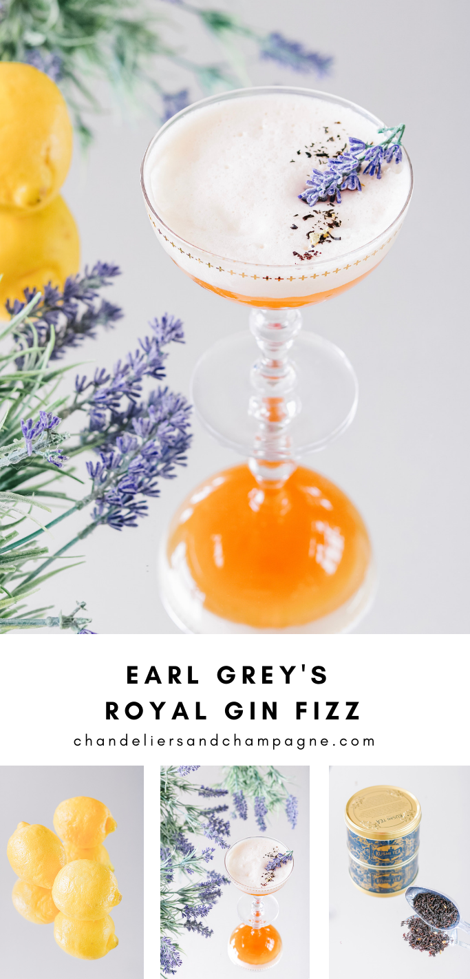 Earl Grey Royal Gin Fizz cocktail recipe