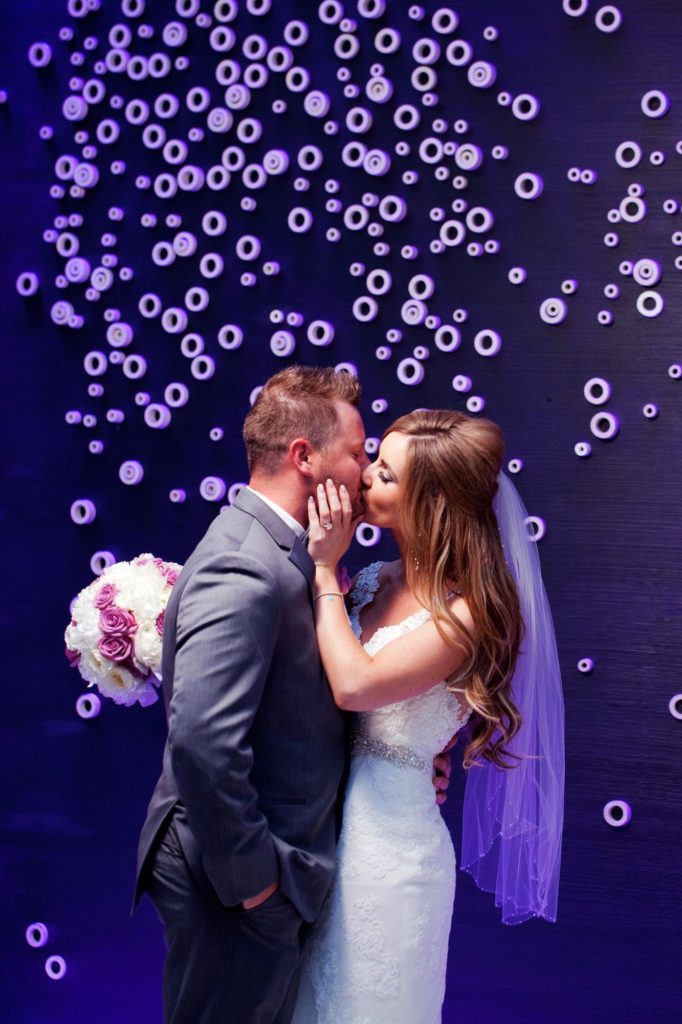 Las Vegas wedding bride and groom at Aria Resort and Casino