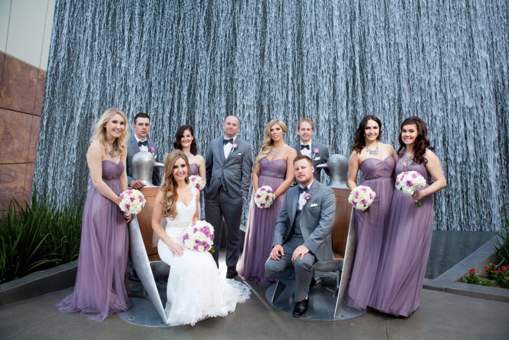 Wedding party at the Aria Resort and Casino