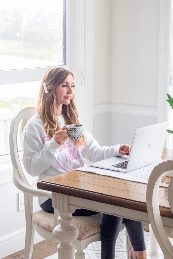 Blogger Holly Hunka with Tips for working from home