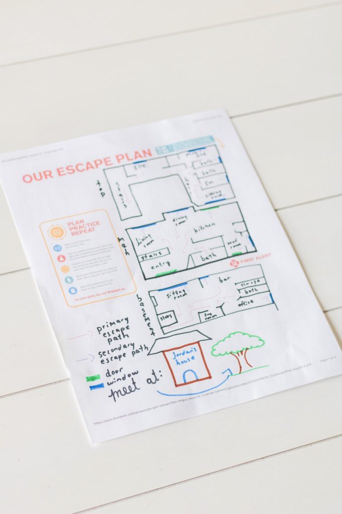 First Alert fire escape plan