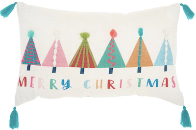 Colourful ‘Merry Christmas’ pillow